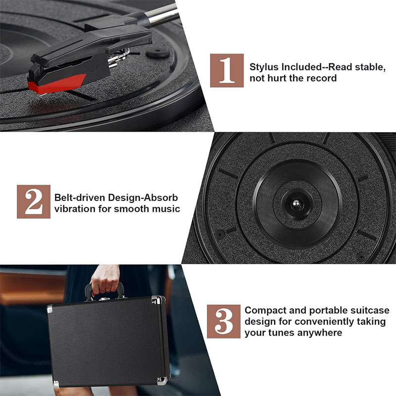 Suitcase Turntable Player