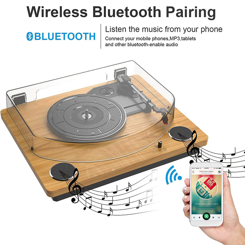 Wooden Bluetooth  Turntable Converter