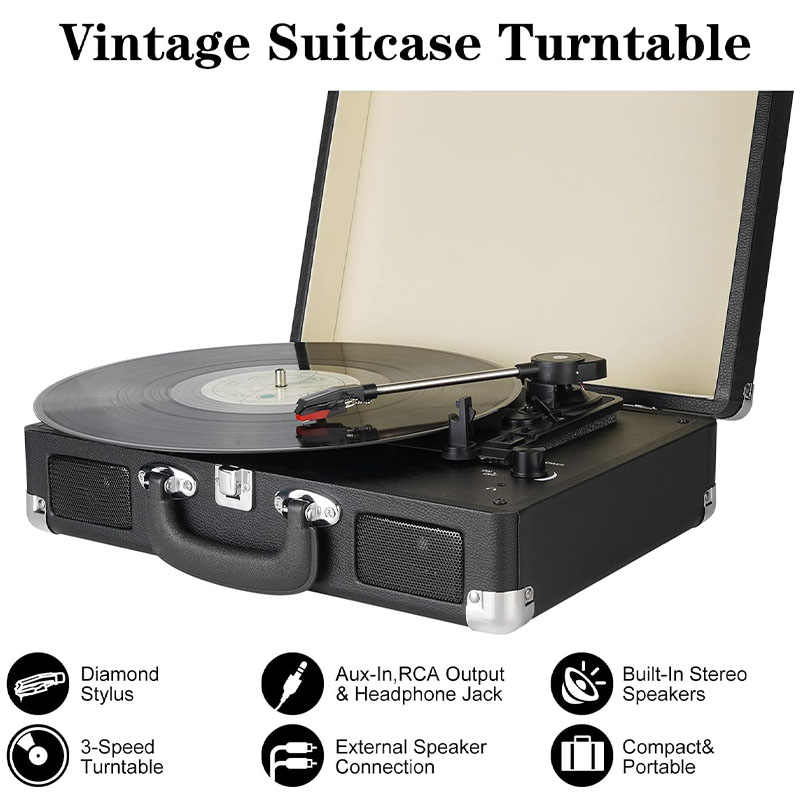 Suitcase Turntable Player