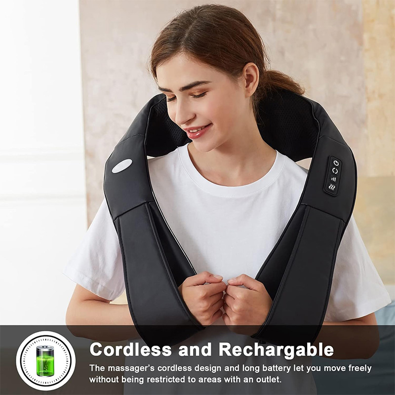 Cordless Shiatsu Neck And Shoulder Massager With Heat